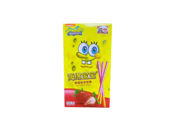 Junyi SpongeBob Strawberry Coated Sticks 48g CHN – Martigane