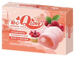 QLove Raspberry Custard Mochi 168g TWN – Martigane